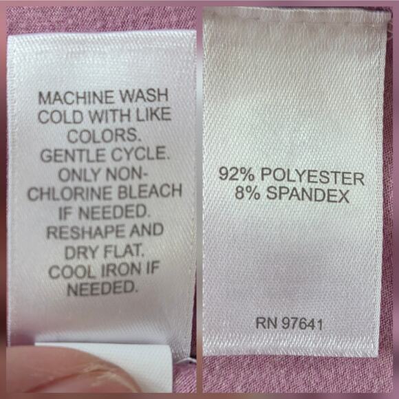 J. Jill Fit Crossover Back Tee, Mauve with three-quarter sleeves, size XL - Picture 7 of 8